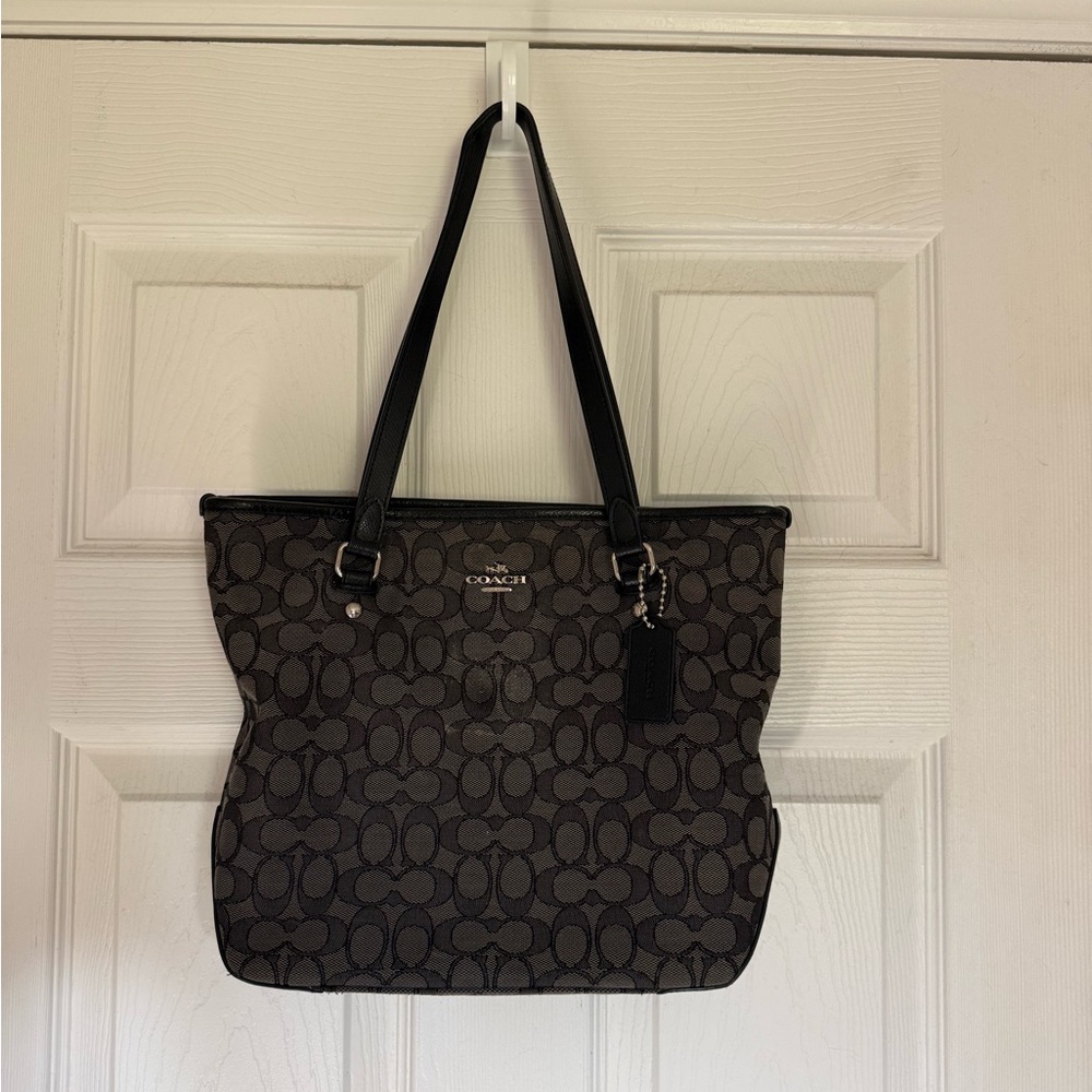 Coach Canvas Calfskin Signature